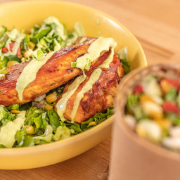 BBQ Chicken Salad Recipe With Avocado Crema