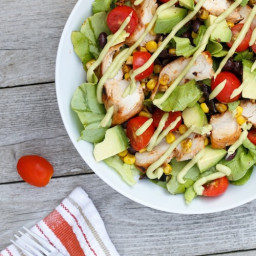 BBQ Chicken Salad with Avocado Dressing
