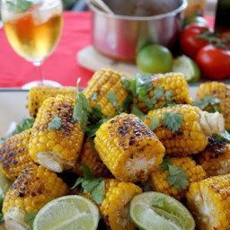 BBQ Corn with Mexican Spicy Butter & Lime Recipe