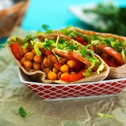 BBQ-Flavored Chickpea Pitas