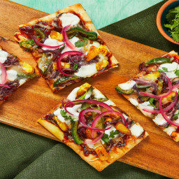 BBQ Pineapple Flatbreads with Caramelized and Pickled Onion