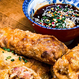 BBQ Pork Egg Rolls and Tennessee Red Dipping Sauce