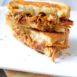 BBQ Pulled Pork Grilled Cheese Sandwiches
