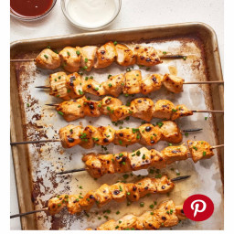 BBQ ranch and chicken skewers