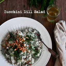 BBQ'd Zucchini, Pearl Barley and Whipped Feta Salad