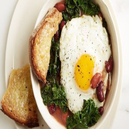 Bean, Kale and Egg Stew