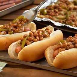 Bean, Pepper and Onion Dogs