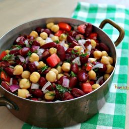 Bean Salad - a side dish that boasts the flavor of fresh herbs