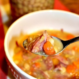 Bean and Ham Soup-Frugal Suppers