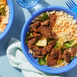 Beef & Bok Choy Stir-Fry with Cauliflower Rice