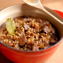 Beef and Barley Stew with Mushrooms