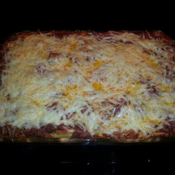Beef and Cheese Baked Pasta