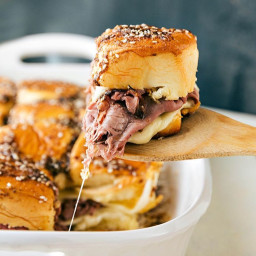 Beef And Fried Onion French Dip Sliders