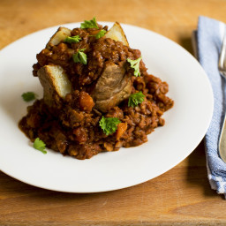 Beef and lentil chilli hotpot recipe