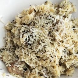 Beef and mushroom cauliflower risotto