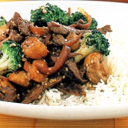 Beef and mushroom stir-fry