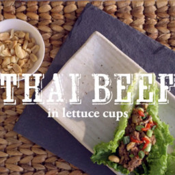 Beef and Mushroom Thai Lettuce Cups