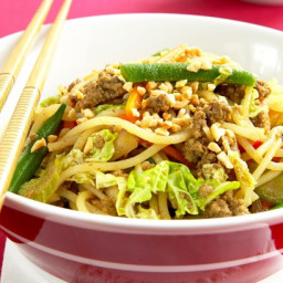 Beef and noodle chow mein