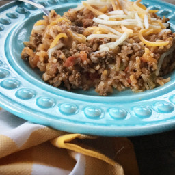 Beef and Rice Taco Casserole