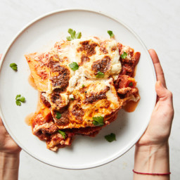 Beef and Sweet Potato “Lasagna” with Fresh Mozzarella