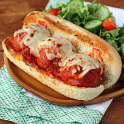 Beef and Turkey Meatball Subs