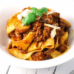 Beef Bolognese Sauce with Pappardelle Pasta