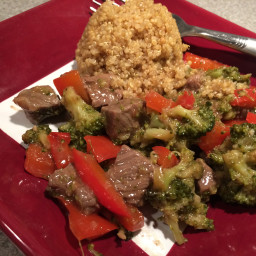Beef, Broccoli Stir Fry with Quinoa