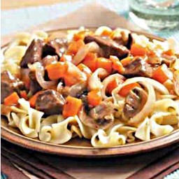 Beef Burgundy With Egg Noodles
