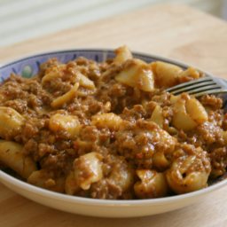 Beef Casserole with Creamy Cheese Pasta
