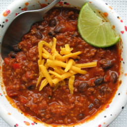 Beef Chili With Bacon & Black Beans