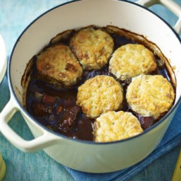 Beef cobbler with cheddar and rosemary scones
