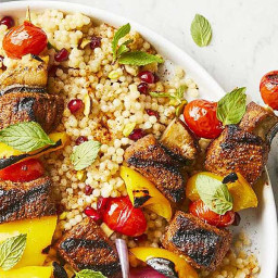 Beef Kebabs with Pomegranate Couscous