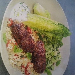Beef Kofte with Herby Couscous Salad