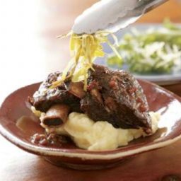 Beef Short Ribs, Asian-style with Julienned Leeks