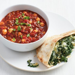 Beef Stew with Spinach Pitas