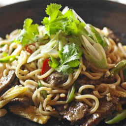 Beef stir-fry with ginger