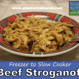 Beef Stroganoff (Freezer to Crockpot Meal)
