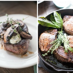 Beef Tenderloin Recipe with Mushrooms and Fresh Herb Butter
