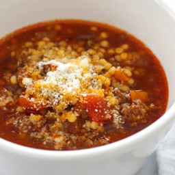 Beef, Tomato and Acini di Pepe Soup (Instant Pot, Slow Cooker + Stove Top)