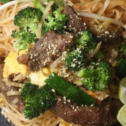 Beef with Broccoli Pad Thai
