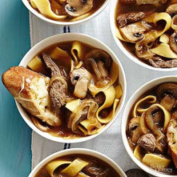 Beefy French Onion Noodle Soup