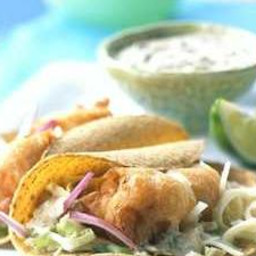 Beer-battered Fish Tacos with Baja Sauce
