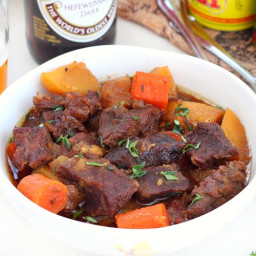 Beer braised beef with carrots and potatoes recipe
