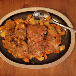 Beer-Braised Chicken with Parsnips and Carrots