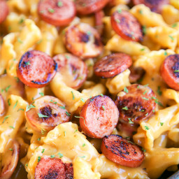 Beer Cheese and Sausage Pasta
