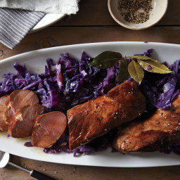 Beer-Marinated Pork Tenderloin with Red Cabbage