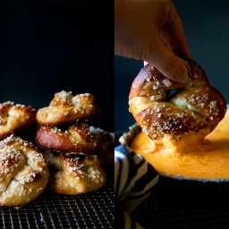 Beer Pretzels with Chipotle Queso