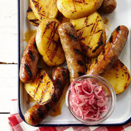 Beer-Simmered Brats and Potatoes