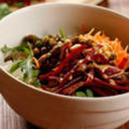 Beet and Carrot Buddha Bowl With Savory Dressing