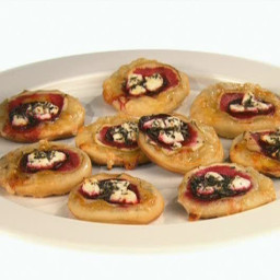 Beet, Apple, and Cheese Pizzettes